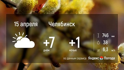15 апреля в Челябинской области ожидаются дожди и прохлада