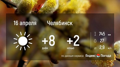 16 апреля в Челябинской области будет переменная облачность и прохладно