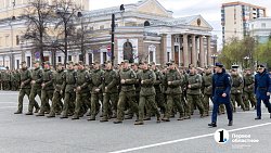 На главной площади Челябинска прошла первая репетиция парада Победы