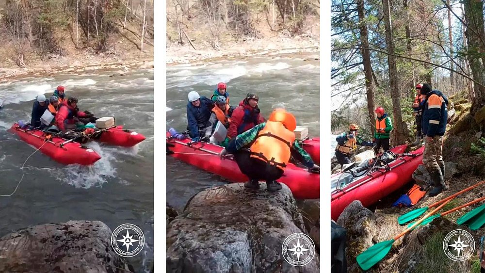 Челябинских туристов спасатели сняли с камней посреди реки в Башкирии