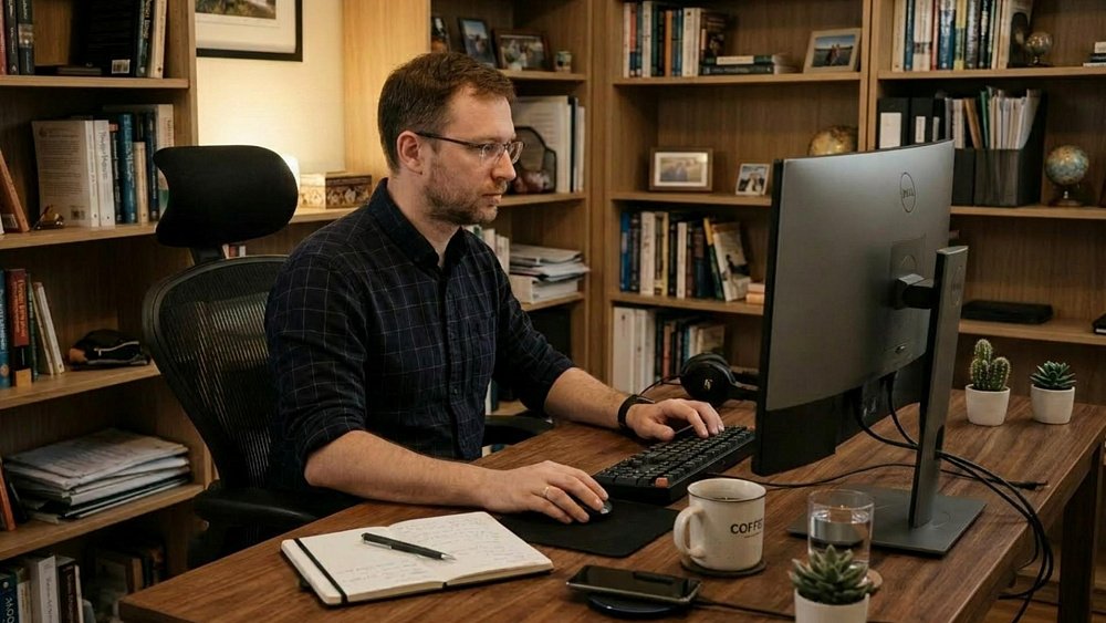 Правильная установка монитора защитит от синдрома компьютерной шеи