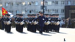 В центре Челябинска прошла репетиция построения войск к параду Победы