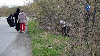 В микрорайоне Комарово состоялась «Большая весенняя уборка»