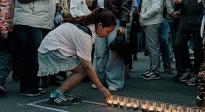 В городе трудовой доблести Магнитогорске накануне Дня Победы зажгли 800 свечей