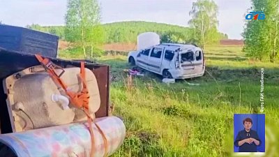На Южном Урале водитель «Ларгуса» при обгоне вылетел в кювет