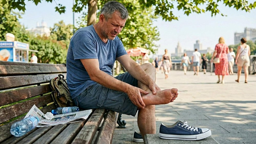 При потливости ног поможет яблочный уксус
