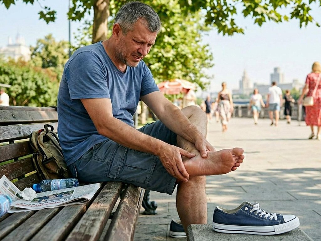 При потливости ног поможет яблочный уксус