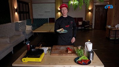Шаурма с креветками в рубрике «Завтрак с шеф-поваром»