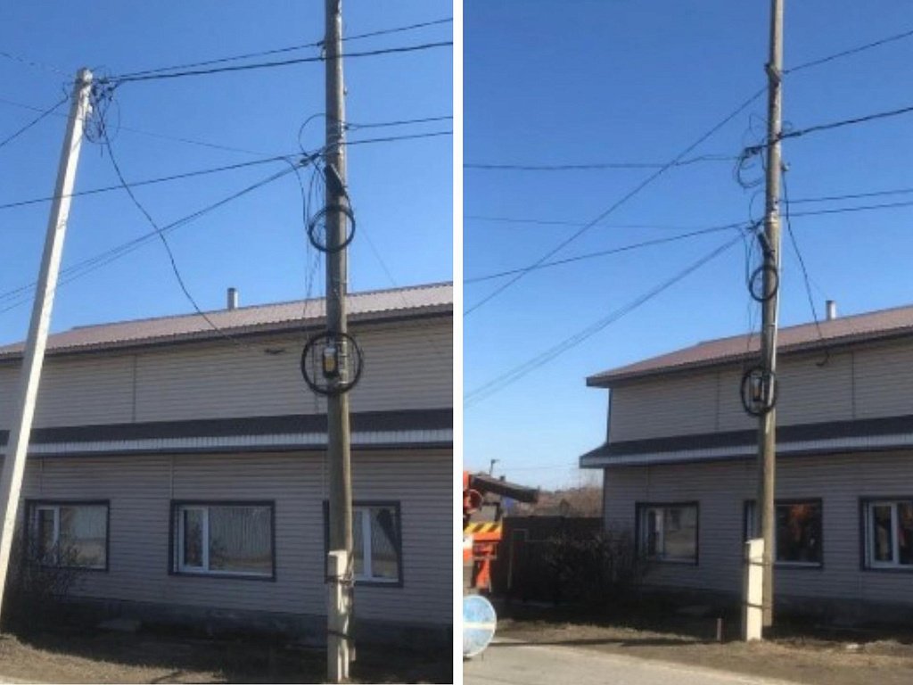 В Каслях по требованию прокуратуры демонтировали опасную опору ЛЭП