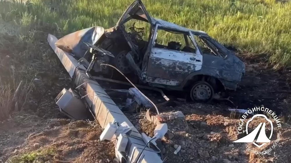 Водитель ВАЗа погиб в ДТП с возгоранием авто в Челябинской области