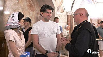 Николай Цискаридзе поднялся под купол строящегося челябинского Кафедрального собора