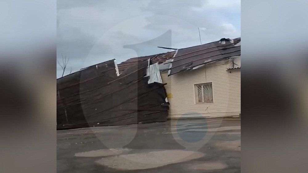 В Карталах шквалистый ветер сорвал крыши с домов и повалил деревья