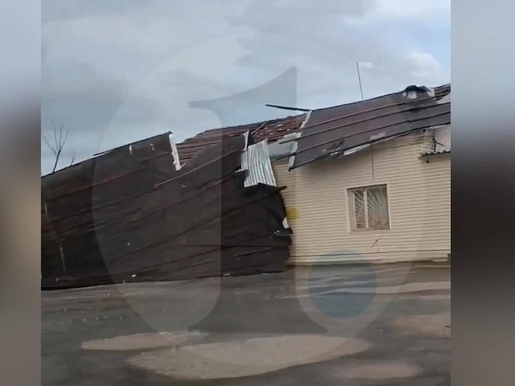 В Карталах шквалистый ветер сорвал крыши с домов и повалил деревья