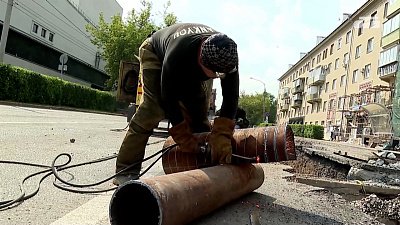 В Магнитогорске идет реконструкция теплотрассы