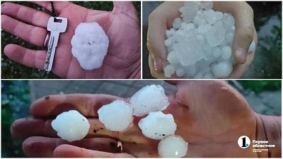 В Челябинской области в последний день июля выпал град с куриное яйцо