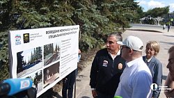 В Коркино благоустроили пешеходные аллеи и возвели мемориал защитникам Отечества
