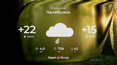 На Южном Урале 6 августа ожидаются осадки и до +24 градусов