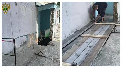 Входная группа подъезда многоэтажки обрушилась в Челябинске