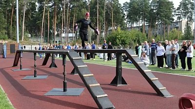 В Каслях открыли площадку для занятий пожарно-прикладным спортом