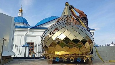 Купол для поврежденного ураганом храма доставили в Большой Куяш