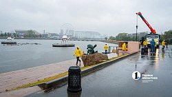 В центре Челябинска верблюды «переехали» на воду и украсили фонтан
