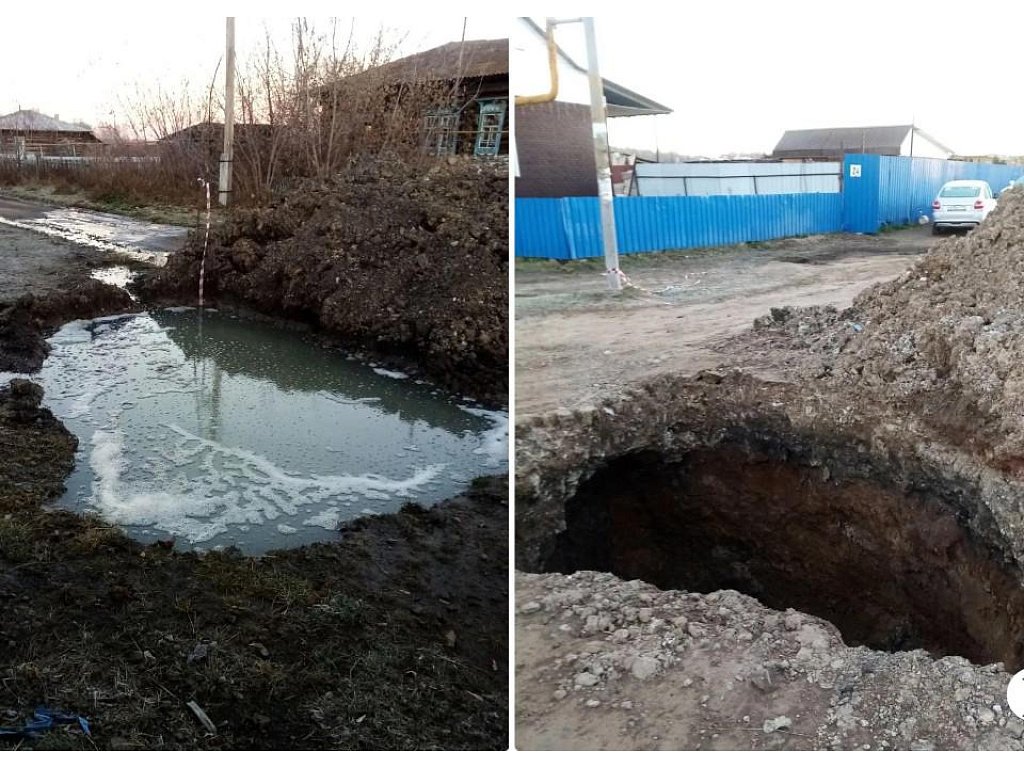 Жителей деревни в Челябинской области беспокоит разрытый с весны водопровод