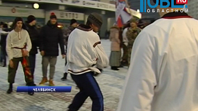 Челябинцам показали русские молодецкие забавы