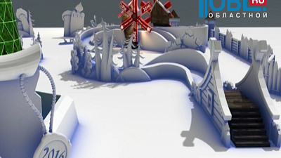 Тема ледового городка - крепость