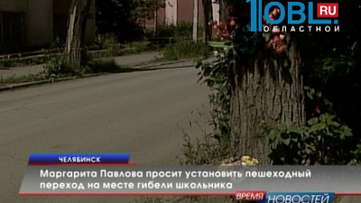 Маргарита Павлова просит установить пешеходный переход на месте гибели школьника