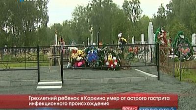 Трехлетний ребенок в Коркино умер от острого гастрита инфекционного происхождения 