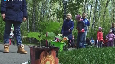 Школьники и воспитанники детсадов высадили первую детскую дубовую аллею