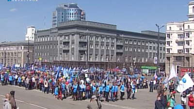 На первомайскую демонстрацию вышли 20 тысяч южноуральцев