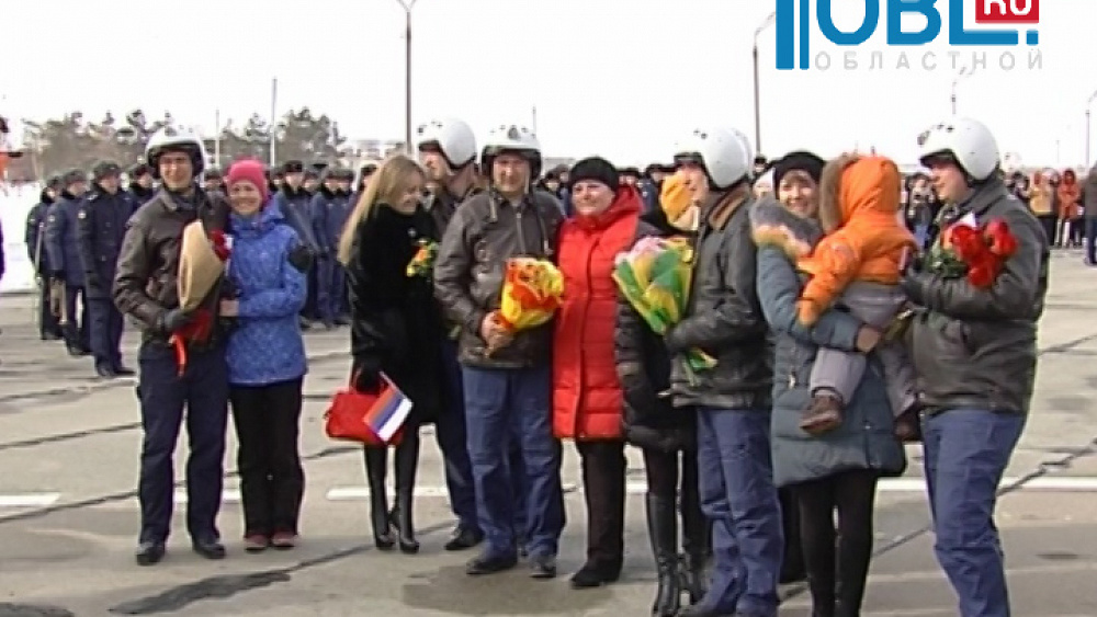 Пилоты бомбардировщиков СУ-24, участвовавшие в военной операции в Сирии, вернулись в Челябинск