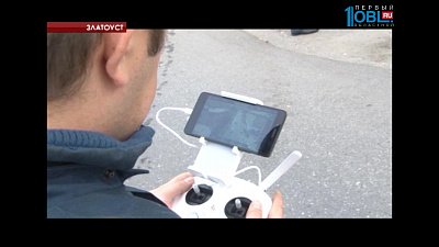 Спасатели потушили пожар с помощью квадрокоптера 