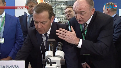 Борис Дубровский представил Медведеву проект биофабрики на выставке "Золотая осень"