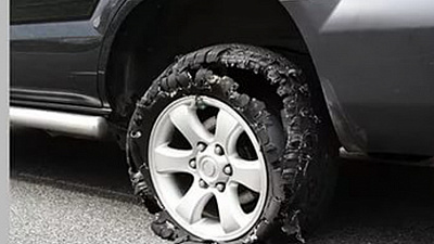 Жуткое ДТП из-за лопнувшего колеса