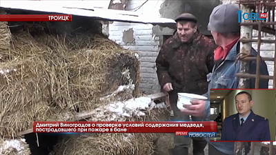 Дмитрий Виноградов о проверке условий содержания медведя, пострадавшего при пожаре в бане