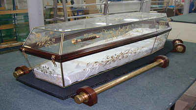 3D гробы, саркофаг из вишни и катафалк с кожаным салоном