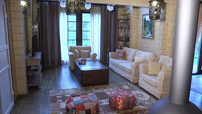 Интерьер дома в стиле шале 