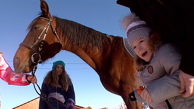 Лечение детей через общение с лошадью 