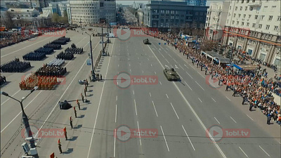 Парад Победы с большой высоты