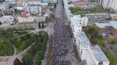 70 тысяч человек прошли Бессмертным полком в Челябинске