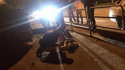 Иномарка протаранила торговый павильон в Ленинском районе 