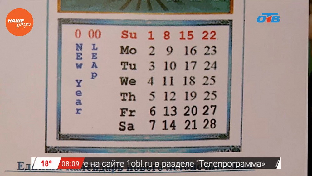 Наше УТРО на ОТВ – мужское хобби – новый вечный календарь