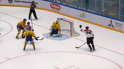 «Трактор» победил «Давос» благодаря дублю Пола Щехуры