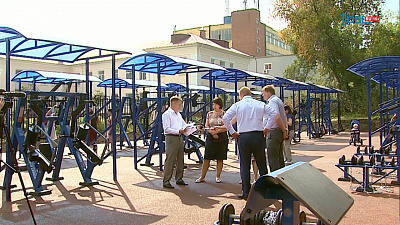 В "Саду Победы" открыли новую спортплощадку