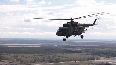 Вертолеты Ми-8 впервые обеспечат посадку экипажа корабля «Союз МС-04» в Казахстане