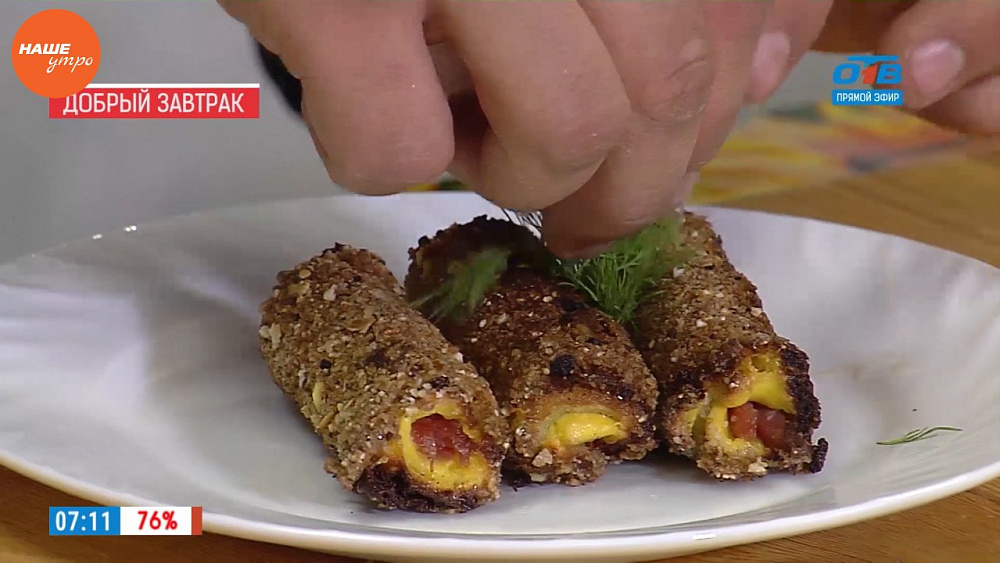 Наше УТРО на ОТВ – добрый завтрак – сырные бутерброды