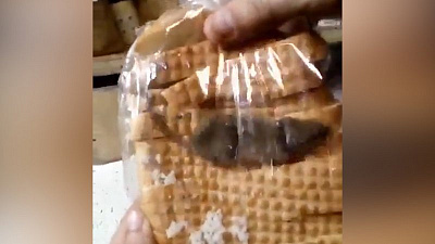Нарезной батон с живой мышью купил посетитель хлебного отдела 