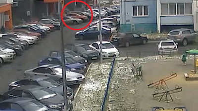 Автомобиль, водитель которого сбил мальчика и скрылся, попал на видео 